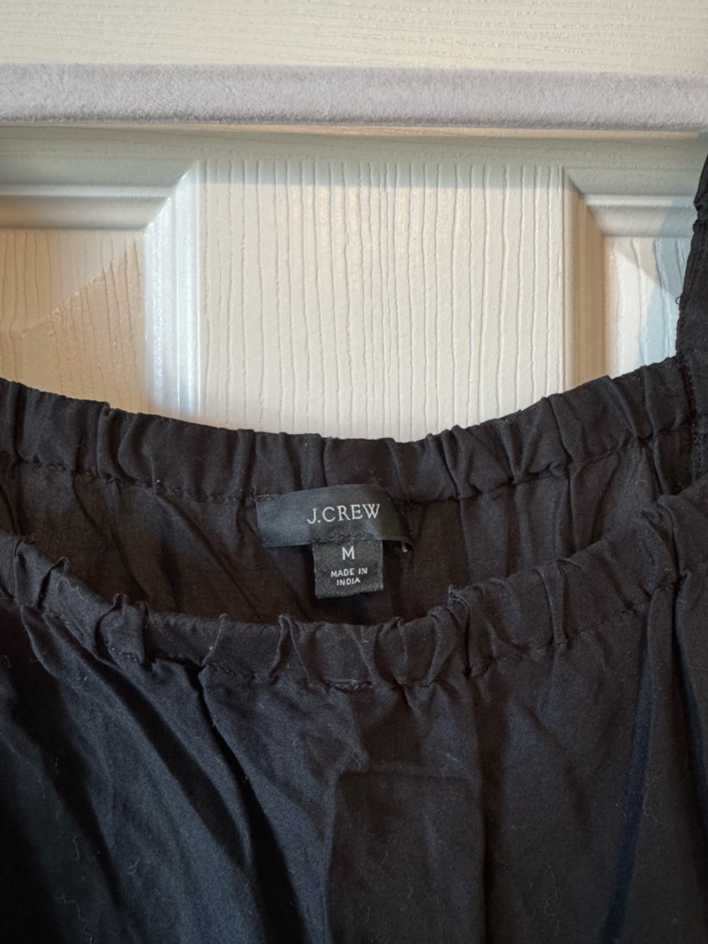 J. Crew Black Puff Sleeve Tiered Tunic Swim Cover Up. - Picture 3 of 3